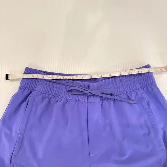 Athleta Arrival Cropped Pants Purple Women's 6 Athleisure Minimalist Travel - Picture 8 of 16